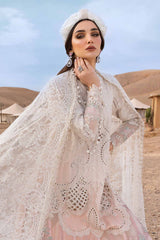 MARIA.B - 3PC Unstitched Luxury Dhanak Embroidered Suit - SNW-7129