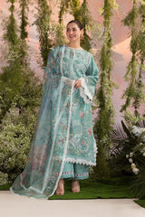 Sobia Nazir - Unstitched 3PC Lawn Embroidered Shirt with Chiffon Dupatta- SNW-1177