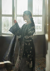 KAHF - 3PC Luxury Dhanak Embroidered Suit - SNW-7125
