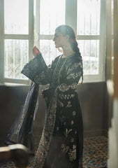 KAHF - Unstitched 3PC Luxury Lawn Embroidered Suit - SNW-1148