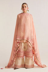 Hussain Rehar - Unstitched 3PC Luxury Lawn Embroidered Suit - SNW-1168