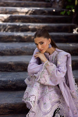 Akbar Aslam - Unstitched  3PC Luxury Lawn Embroidered Suit - SNW - 1141