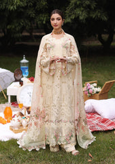 KAHF - 3PC Luxury Lawn Embroidered Suit - SNW-1102