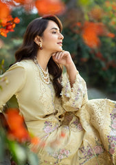 ELAF - Unstitched  3PC Luxury Viscose Embroidered Suit - USME-019010