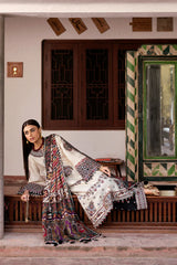 Jazmin - Unstitched 3PC Luxury Lawn Embroidered Suit - SNW - 1126