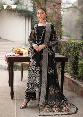 KAHF- 3PC Luxury Lawn Embroidered Suit - SNW-1111