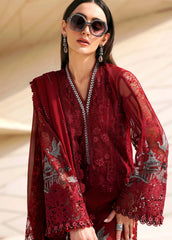 MARIA.B - 3PC Luxury Lawn Embroidered Suit - SNW-1187