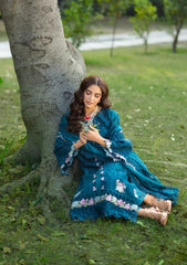 Elaf - 3PC Luxury Dhanak Embroidered Suit - SNW-7125