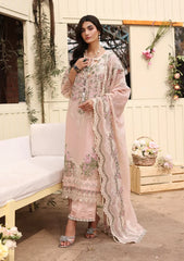 KAHF - 3PC Unstitched Luxury Lawn Embroidered Suit - SNW-1193