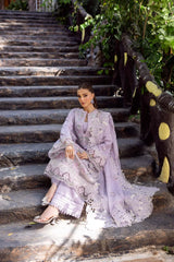 Akbar Aslam - Unstitched  3PC Luxury Lawn Embroidered Suit - SNW - 1141