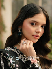 BIN ILYAS - 3PC Luxury Lawn Embroidered Suit - SNW-1101