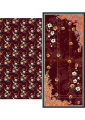 Al Karam Unstitched 3pc Digital Printed Bana Dora Lawn-SNW-3157