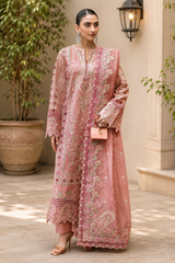 Akbar Aslam - Unstitched 3PC Luxury Lawn Embroidered Suit - SNW-1189