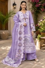 ELAF - Unstitched 3PC Luxury Lawn Embroidered Suit - SNW-1180