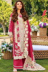 ELAF - Unstitched 3PC Luxury Dhanak Embroidered Suit With Hand Made Neck Patch  - SNW-1701