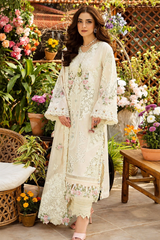 ELAF - Unstitched 3PC Luxury Dhanak Embroidered Suit With Hand Made Neck Patch - SNW-1704