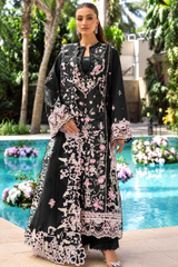 Akbar Aslam - Unstitched 3PC Luxury Dhanak Embroidered Suit With Hand Made Neck Patch - SNW-1705