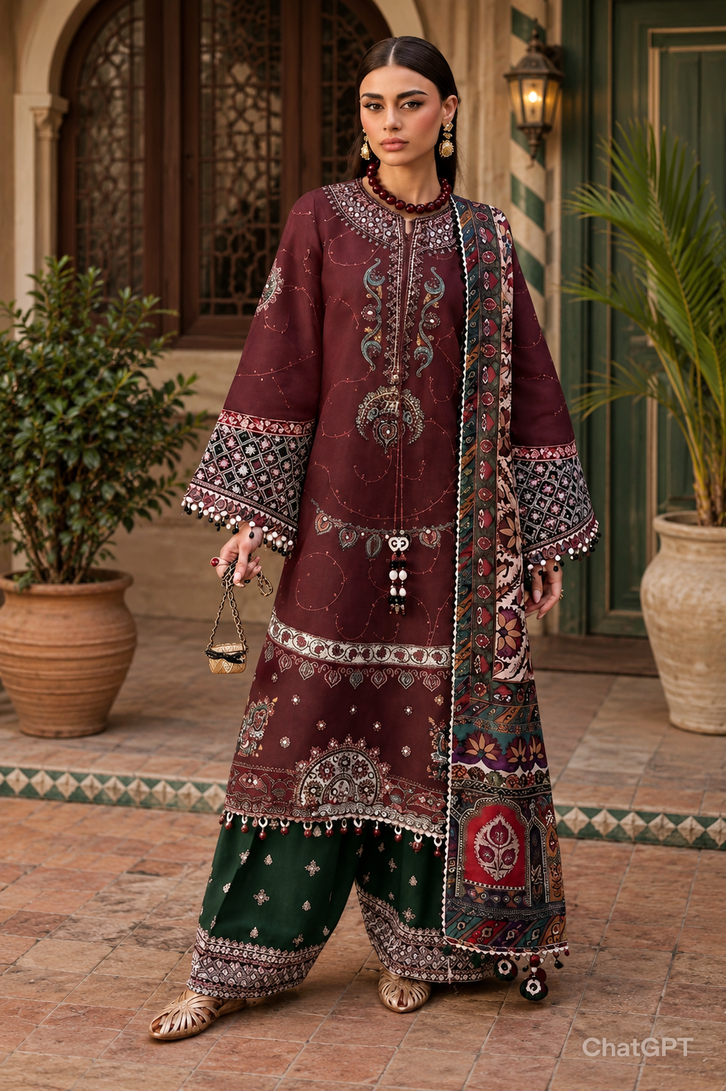 Jazmin - Unstitched 3PC Luxury Lawn Embroidered Suit - SNW - 1127
