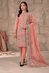 MARIA.B - 2PC Unstitched Luxury Net Embroidered Suit - SNW-976-P