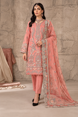 MARIA.B - 2PC Unstitched Luxury Net Embroidered Suit - SNW-976-P