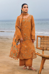 RANG RASIYA - Unstitched 3PC Luxury Lawn Embroidered Suit - SNW - 5107