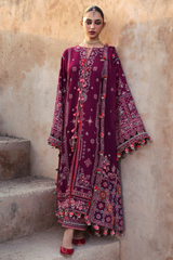 Hussain Rehar - Unstitched 3PC Luxury Lawn Embroidered Suit - SNW-1151