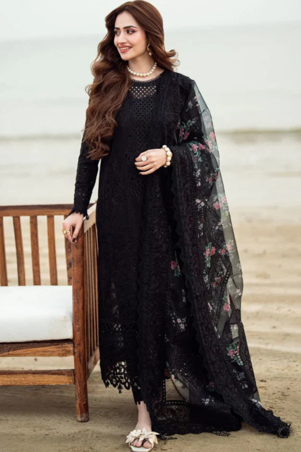 Nureh - 3PC Lawn Embroidered Suit - SNW-1104