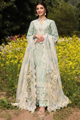 KAHF - 3PC Luxury Lawn Embroidered Suit - SNW-1174