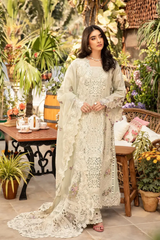 ELAF - Unstitched 3PC Luxury Lawn Embroidered Suit - SNW-1133