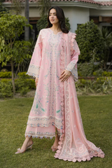 Aneelas - 3PC Luxury Lawn Embroidered Suit - SNW-1202