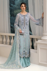 Maria.B - Unstitched 3PC Luxury Viscose Embroidered Suit - SNW-7134