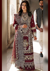 MAHNUR - 3PC Luxury Lawn Embroidered Suit - SNW-1105