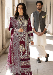 MAHNUR - 3PC Luxury Lawn Embroidered Suit - SNW-1105