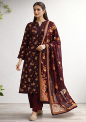 Al Karam Unstitched 3pc Digital Printed Bana Dora Lawn-SNW-3157