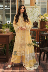 Kahf Embroidered Lawn Suit Unstitched 3 Piece - SNW-1115