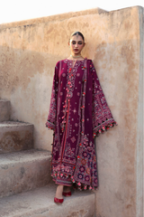 Hussain Rehar - Unstitched 3PC Luxury Lawn Embroidered Suit - SNW-1151