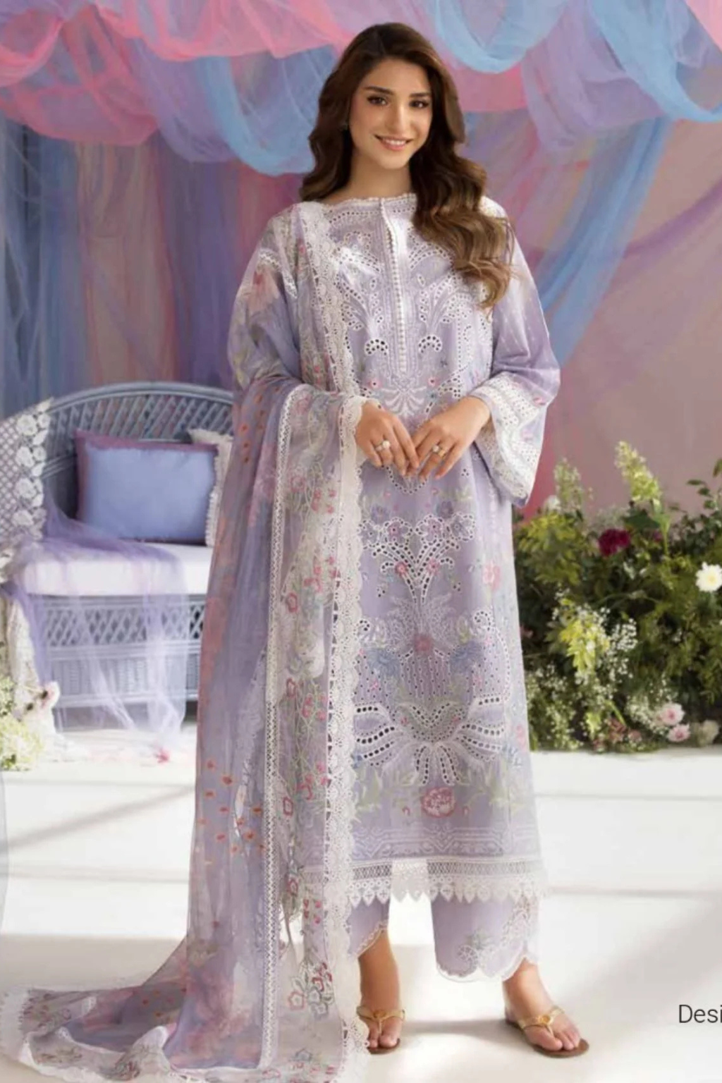 SOBIA NAZIR- Unstitched 3PC Luxury Lawn Embroidered Suit - SNW-1154