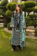Aneelas -  Unstitched 3PC Luxury Lawn Embroidered Suit - SNW-1199