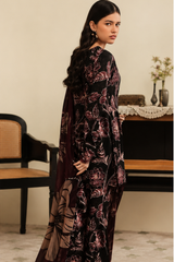 Feathers Unstitched 3pc Digital Bana Dora Printed Lawn-SNW-3190