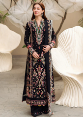 Qalamkar - 3PC Luxury Lawn Embroidered Suit - SNW-1118